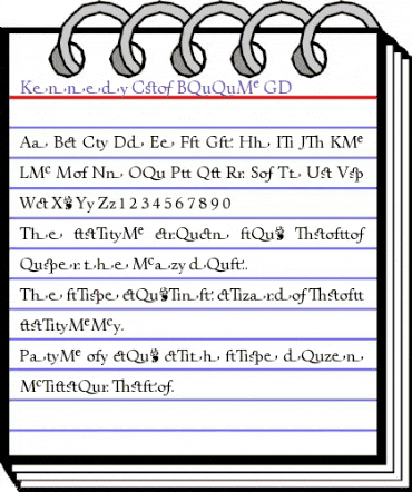 Kennedy Cus GD Book animated font preview Kennedy Cus GD Book animated font preview