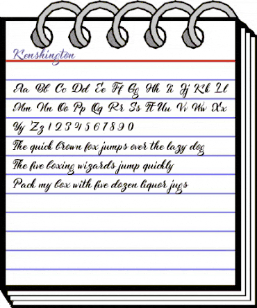 Kenshington Regular animated font preview Kenshington Regular animated font preview