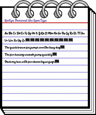 Kentya Personal Use animated font preview