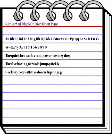 Kepler Std Black Condensed Display animated font preview