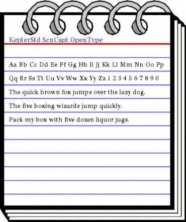 Kepler Std Semicondensed Caption animated font preview