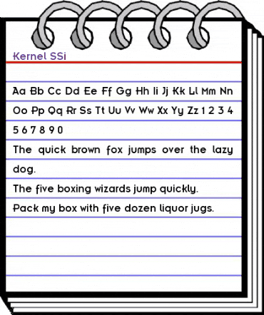 Kernel SSi Regular animated font preview