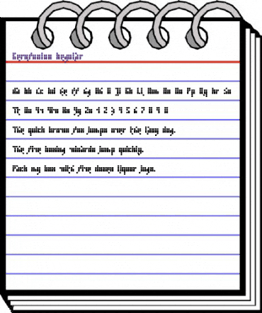 Kernfusion Regular animated font preview