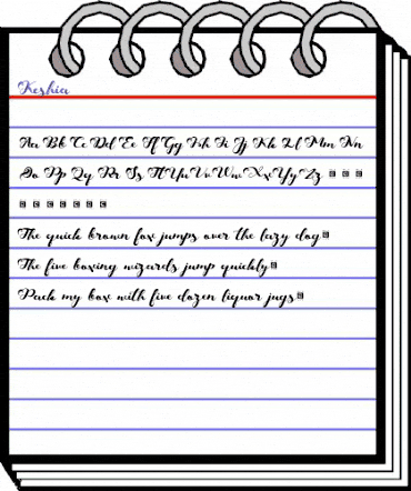 Keshia Regular animated font preview