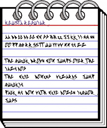 Keusta Regular animated font preview