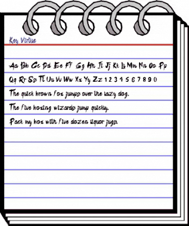 Key Virtue Regular animated font preview Key Virtue Regular animated font preview