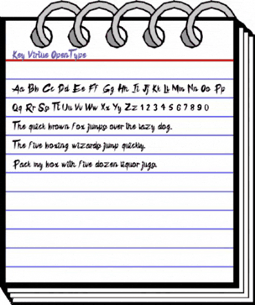 Key Virtue Regular animated font preview
