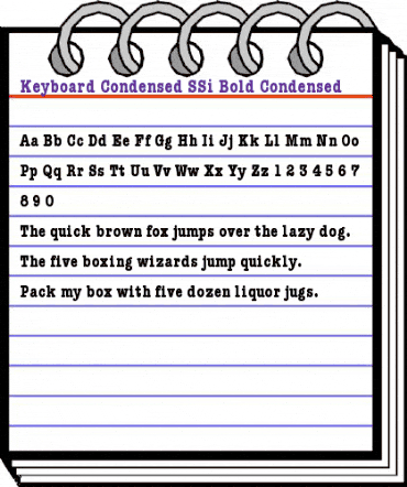 Keyboard Condensed SSi Bold Condensed animated font preview