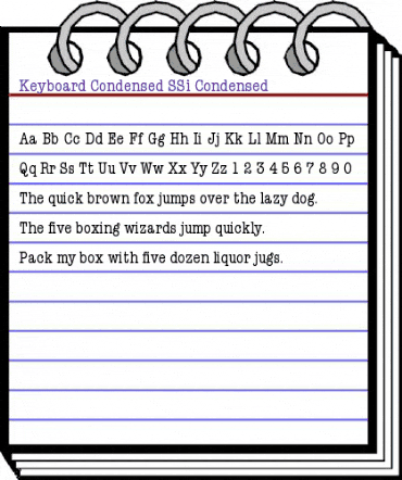 Keyboard Condensed SSi Condensed animated font preview