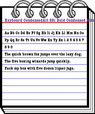 Keyboard CondensedAlt SSi Bold Condensed Alternate animated font preview Keyboard CondensedAlt SSi Bold Condensed Alternate animated font preview