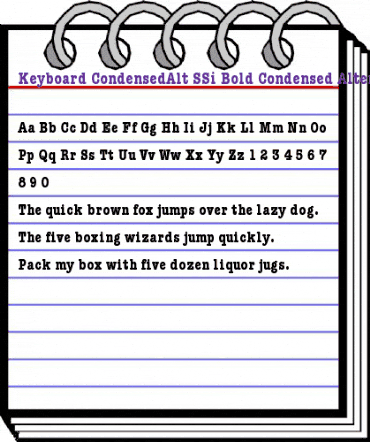 Keyboard CondensedAlt SSi Bold Condensed Alternate animated font preview