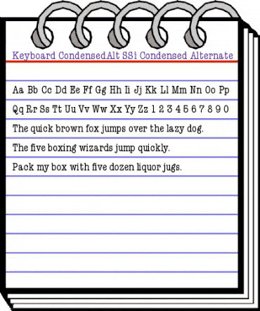 Keyboard CondensedAlt SSi Condensed Alternate animated font preview Keyboard CondensedAlt SSi Condensed Alternate animated font preview