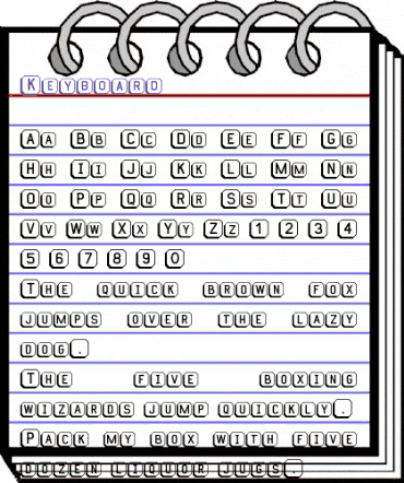 Keyboard Regular animated font preview