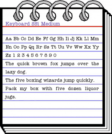 Keyboard SSi Medium animated font preview Keyboard SSi Medium animated font preview