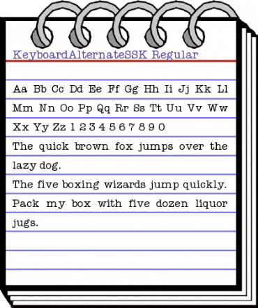 KeyboardAlternateSSK Regular animated font preview KeyboardAlternateSSK Regular animated font preview