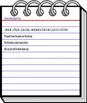 KeyboardBold Regular animated font preview