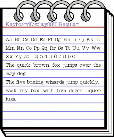 KeyboardDisplaySSK Regular animated font preview KeyboardDisplaySSK Regular animated font preview