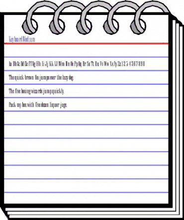 KeyboardMedium Regular animated font preview