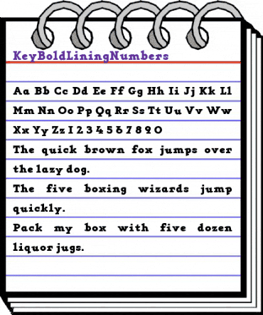 KeyBoldLiningNumbers Regular animated font preview