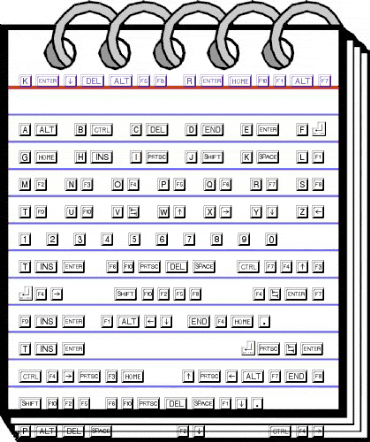 Keycaps Regular animated font preview