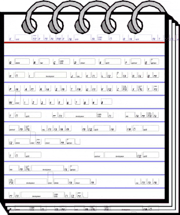 KeyFontFrench Regular animated font preview