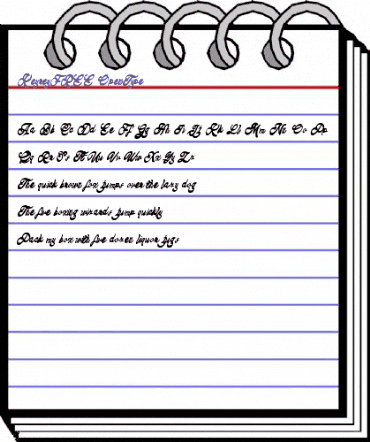 Keyrey FREE Regular animated font preview