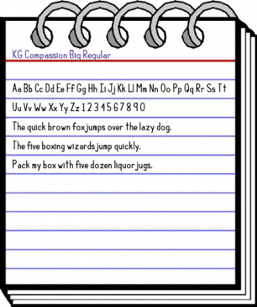 KG Compassion Big Regular animated font preview