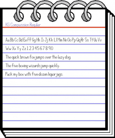 KG Compassion Regular animated font preview