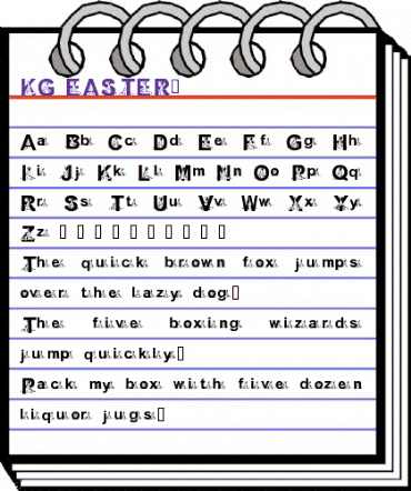 KG EASTER1 Regular animated font preview