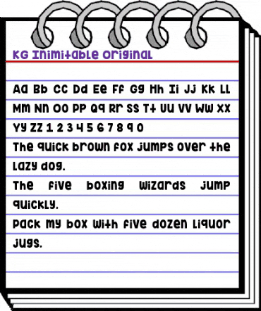 KG Inimitable Original Regular animated font preview