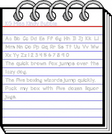 KG Miss Kindy Bubble Regular animated font preview