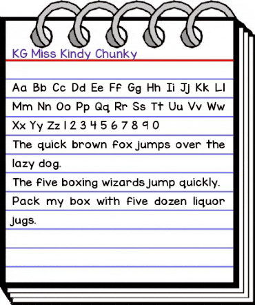 KG Miss Kindy Chunky Regular animated font preview
