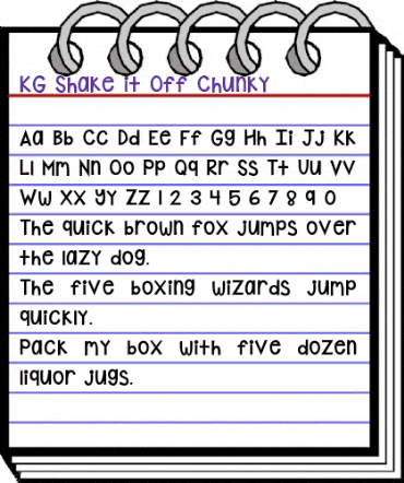 KG Shake it Off Chunky Regular animated font preview