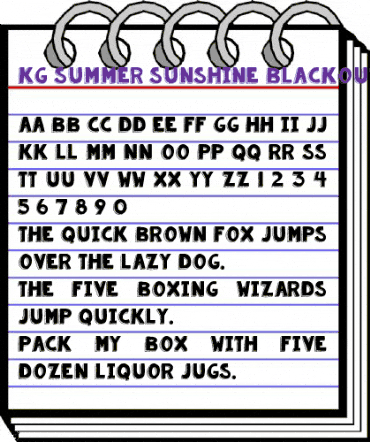 KG Summer Sunshine Blackout Regular animated font preview KG Summer Sunshine Blackout Regular animated font preview