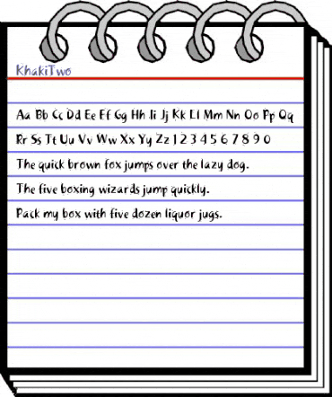 KhakiTwo Roman animated font preview