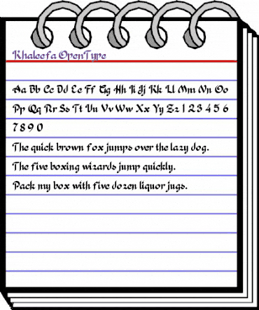 Khaleefa Regular animated font preview