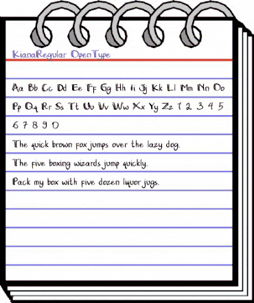 Kiana Regular animated font preview