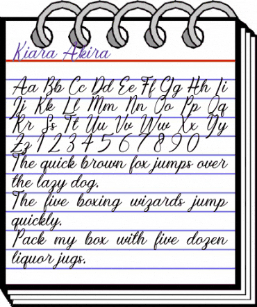Kiara Akira Regular animated font preview