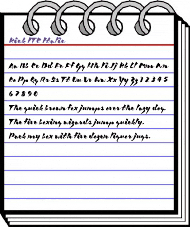 Kick ITC Italic animated font preview