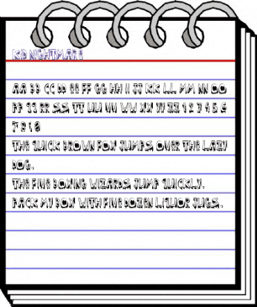 Kid nightmare Regular animated font preview Kid nightmare Regular animated font preview
