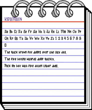 KIDAMAIN Regular animated font preview