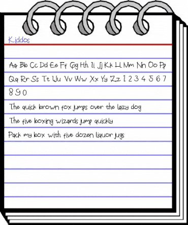 Kiddos Regular animated font preview