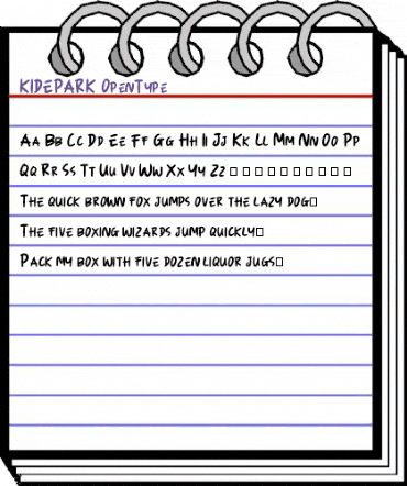 KIDEPARK Regular animated font preview