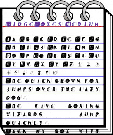 KidgeBoxes Regular animated font preview
