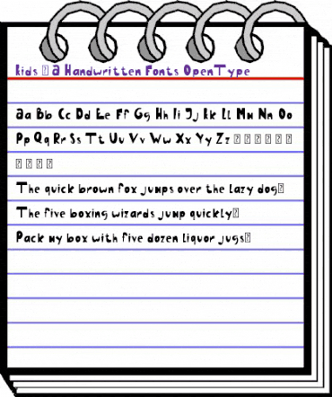 Kids - A Handwritten Fonts Regular animated font preview