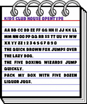 Kids Club House Normal animated font preview