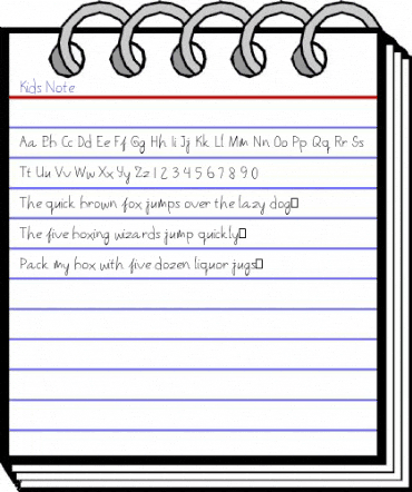 Kids Note Regular animated font preview