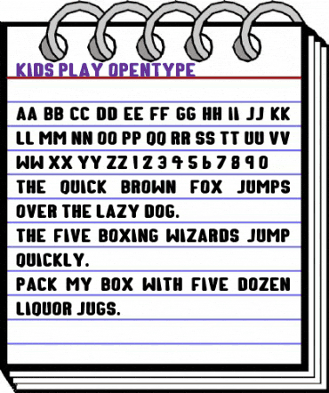 Kids Play Regular animated font preview