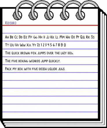 Kidsbro Regular animated font preview