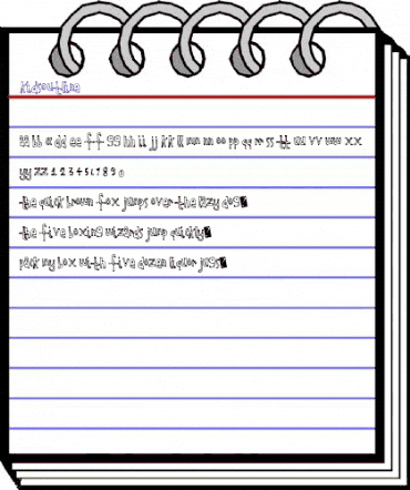 KidsOutline Regular animated font preview